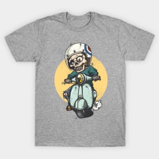 Skeleton Riding Motorbike T-Shirt